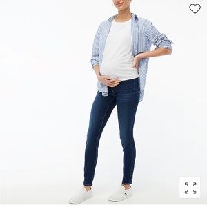 J Crew Factory maternity jeans signature stretch sz 28 classic indigo blue wash